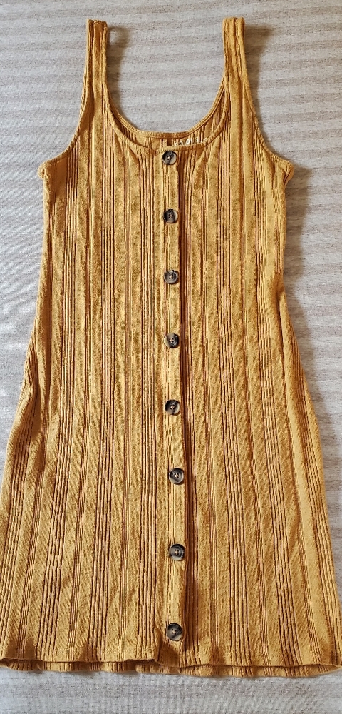 Aero Seriously Soft Ribbed Button Dress